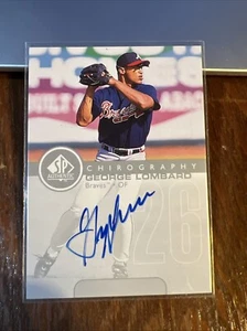 George Lombard 1999 SP Auténtico Quirografía Automático Atlanta Braves - Imagen 1 de 6