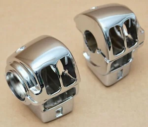 HARLEY Original Guidon Boîtier Interrupteur Kit Chrome Logement en Tournée - Picture 1 of 4