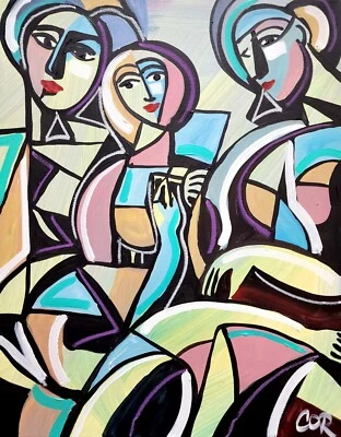 EXPRESIONISMO CORBÉLICO 16X20 HERMANDAD CUBISTA BELLAS ARTES HOGAR DISEÑO INTERIOR Foto 1 de 4