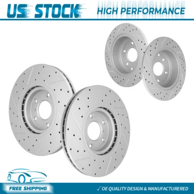 Rotores de freno de disco delanteros y traseros para Nissan Máxima Altima 2004 2005 2006 2007 2008 Foto 1 de 4