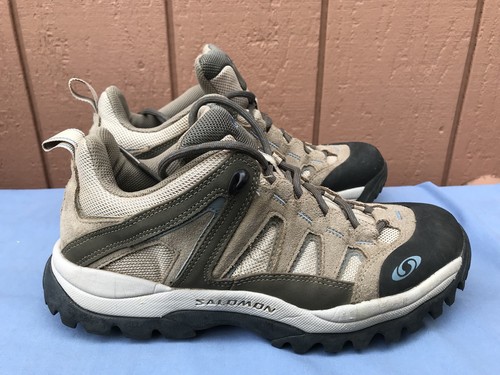 Stivali da trekking Salomon Solaris bassi da donna US 8 EUR 40 in pelle marrone usati in ottime condizioni A4