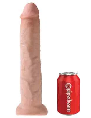 King Cock 13" Dong Beige - Large Realistic Dildo w/ Suction Cup - Image 1 of 4