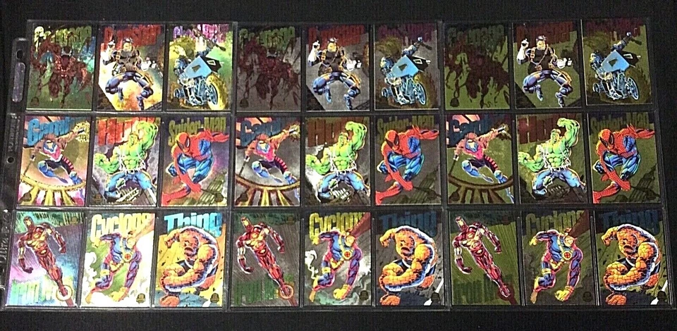 1994 MARVEL UNIVERSE RAINBOW GOLD SILVER POWERBLAST INSERT COMIC CARD YOU CHOOSE - Image 1 of 1