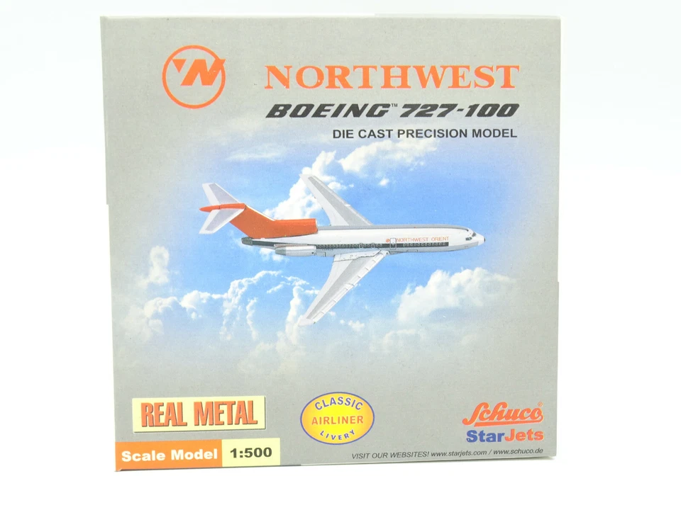 Schuco Star Jets Avion Airlines 1/500 - Boeing 727 100 Northwest  - Photo 1/1