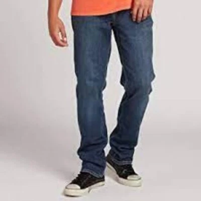 VOLCOM Solver Modern Straight Leg Jeans Men's 28 x 30 Dark Blue Wash Skater - Image 1 of 4