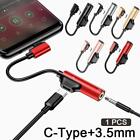 Type-C To 3.5mm Jack AUX Headphone Audio Splitter Charging Adapter H New Q7N8