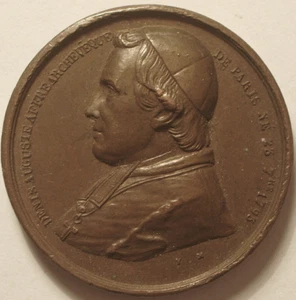 Médaille religieuse Denis Auguste Affre Archevêque de Paris, 1848 !! - Picture 1 of 2