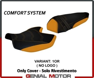 Funda de sillín de asiento Amatrice 2 Comfort naranja (OR) T.I. para KAWASAKI Z 750 2007>2012 Foto 1 de 2