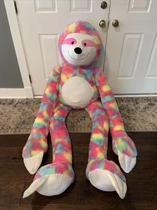 3 Toed Sloth 6'6" Tall Jumbo XXL Giant HUGE Tie Dye Plush Stuffed Animal WOW! - Picture 1 of 12