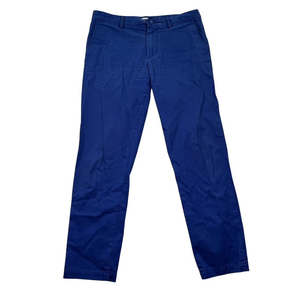Lacoste Slim Fit Chino Pants Blue Cotton Casual Trousers Mens 32x29 Modern EUC - Image 1 of 4