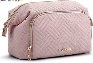 Travel Makeup Bag, Cosmetic Bag Make up Organizer Case,Large Wide-Open Pouch for - Picture 1 of 8