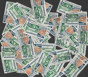 Estampillas postales para manualidades: 1960 4c conservación de agua; multicolor; 50 copias - Imagen 1 de 1