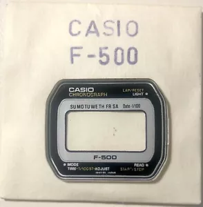 NOS New Casio F-500 Plexi Glass Plastic Crystal vintage watch reloj old stock - Imagen 1 de 1