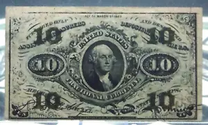 10c Third Issue FRACTIONAL Currency "1" on Front Fr#1256 PMG XF45 #013 ECC&C Inc - Picture 1 of 5