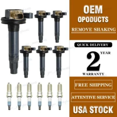 6 bobinas de ignição e vela de ignição para 2011-2018 Ford F150 Explorer UF646&SP-534 conjunto - Imagem 1 de 4