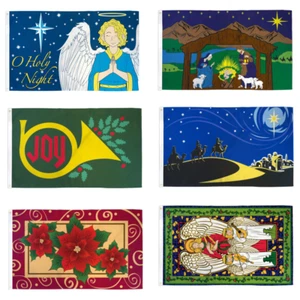 Merry Christmas Flag 3x5ft Happy Holidays Christmas Eve Santa Claus Banner Flag - Picture 1 of 36