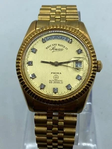 West Watch Co. Sowar Prima Automatic President 10 Jem Stone Watch 25 Jewels - Picture 1 of 14