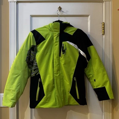 Spyder Ski Jacket Green Boys 16  - Image 1 of 4