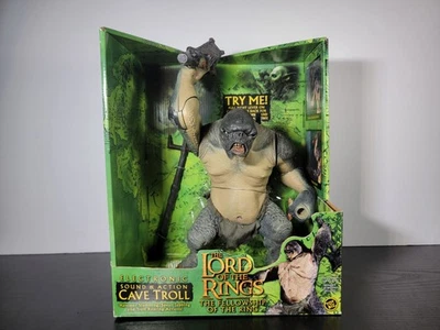 LOTR LORD OF RINGS TOYBIZ TOY BIZ GREEN BOX CAVE TROLL SOUND & ACTION FIGURE NIB - Image 1 of 4