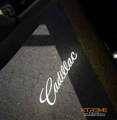 Projector LED Puddle Lights For 2010-2025 Cadillac Escalade SRX XTS XT4 XT5 XT6 - Image 1 of 2