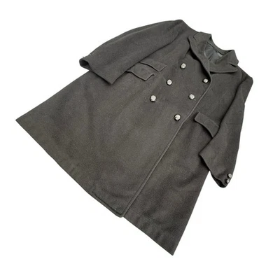 Abrigo de hombre vintage años 50 60 100 % cachemir talla 44 botones de cuero negro Foto 1 de 4