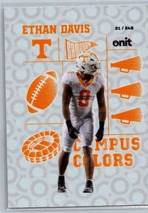 Ethan Davis 21/249 Campus Colori Tennessee Volunteers 2025 Onit Calcio - Foto 1 di 2