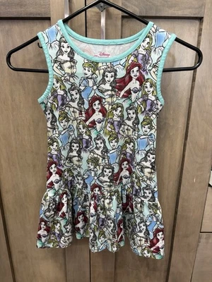 Disney Princess Sleeveless Characters Dress Girls Size XS 4-5 - Image 1 of 4