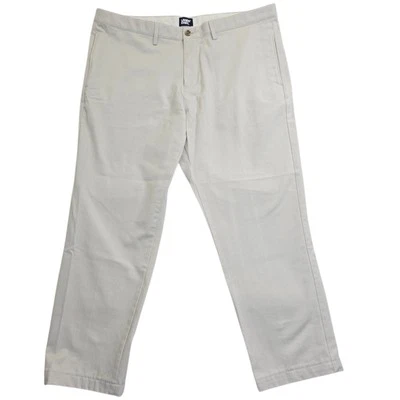 Pantalones Lands End Tostado Caqui Calce Recto Frente Plano Chino Algodón Pantalones Para Hombres 40 Foto 1 de 4
