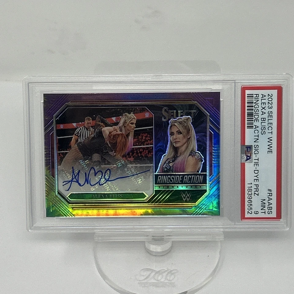 2023 Select WWE ALEXA BLISS Ringside Action Auto Tie Dye #'d 25 PSA 9 - Image 1 of 2