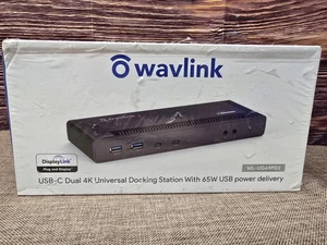 Station d'accueil universelle Wavlink USB-C double 4K 65 W alimentation USB WL-UG69PD2 - Neuf - Photo 1/3