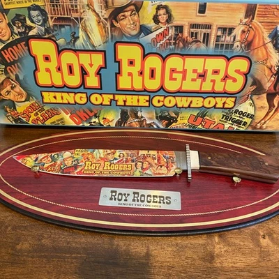 Cuchillos Roy Rogers King of Cowboys exhibición recuerdos occidentales coleccionables Foto 1 de 4