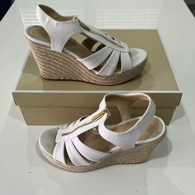 Michael Kors Berkley Wedge Optic White Size 38.5 (Women’s 8) With Box - Image 1 of 4