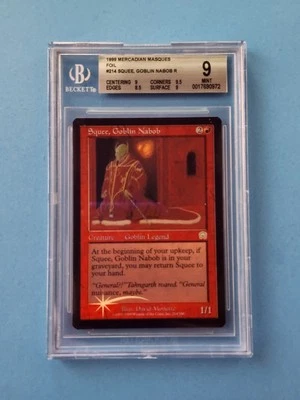 ※※※ FOIL ※※※ Squee, Goblin Nabob 1999 MTG Mercadian Masques BGS Grade 9 Mint!!! - Image 1 of 2