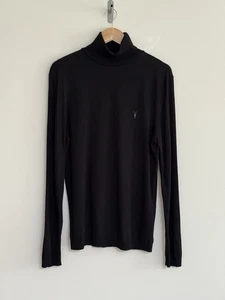 Allsaints “Parlour” Roll Neck Turtle Neck Pullover Black Mens Large - Picture 1 of 10