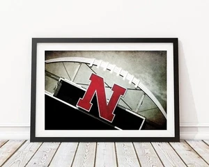 Nebraska Memorial Stadium Football Photography Print - Picture 1 of 3