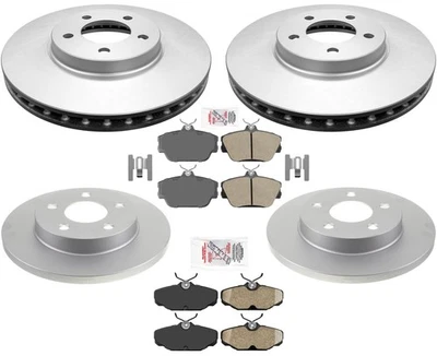 Coated Rotors & Brake Pads Fits Ford Taurus With 4 Wheel Disc Brakes 2001-2007 - Image 1 of 4