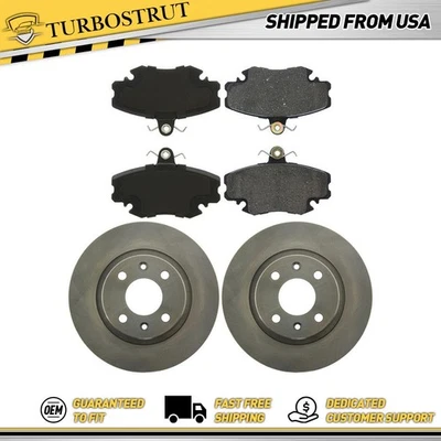 Kit de pastillas de freno y rotores delanteros centrados OE para Nissan Platina 2002-2010 Foto 1 de 4