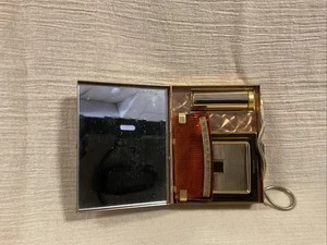 Vintage Metal Box Purse W/ Powder Lipstick Comb Mirror Evening Bag - Picture 1 of 5