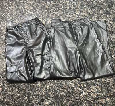 Women's Faux Leather Pant Lot of 2 - Image 1 of 4