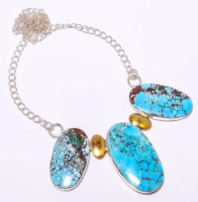 Turquesa - Collar Santa Rita Plata de Ley 925 Dos Tonos 16.17.99" A365 Foto 1 de 4