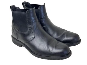 Timberland Men’s Black Leather Chelsea Boots Pull On UK Size 8 - Picture 1 of 19