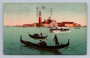 Antike Italien AK Venezia Gondeln St Giorgio 1921 Wasser - Bild 1 von 2