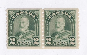 MATT'S STAMPS SCOTT CANADA #161 GEORGE V 2-CENT COIL ISSUE PAIR, MH, CV$80 - Picture 1 of 3
