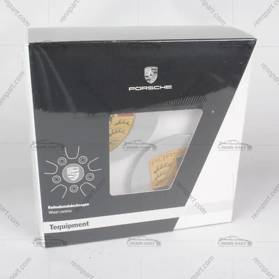 Juego de tapacubos centrales de rueda originales Porsche Boxster Carrera Cayman Cayenne Macan Paname Foto 1 de 4