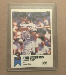 RYNE SANDBERG 1991 PANINI STICKER ODDBALL CARD (#3) STICKER #27 CUBS ZWEISPRACHIG - Bild 1 von 1