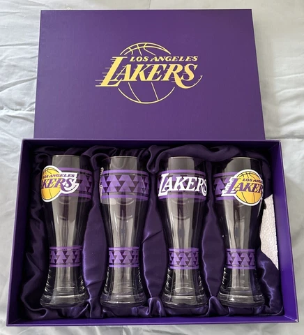 Los Angeles Lakers Pilsner Glasses - Set of 4 - Season Ticket Holder Gift - NIB! Cover
