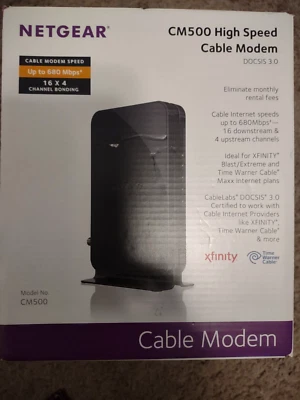 NETGEAR CM500 High Speed Cable Modem 680 Mbps Cox Spectrum Xfinity - Image 1 of 4