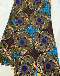 African Ankara  Kitenge Wax Cotton Fabric,6 Yards 100% Cotton - Picture 1 of 1