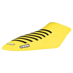 Kawasaki Z 125 Pro Seat Cover Z125 Gripper   all BRIGHT YELLOW/BLACK ribs #171 - Picture 1 of 5