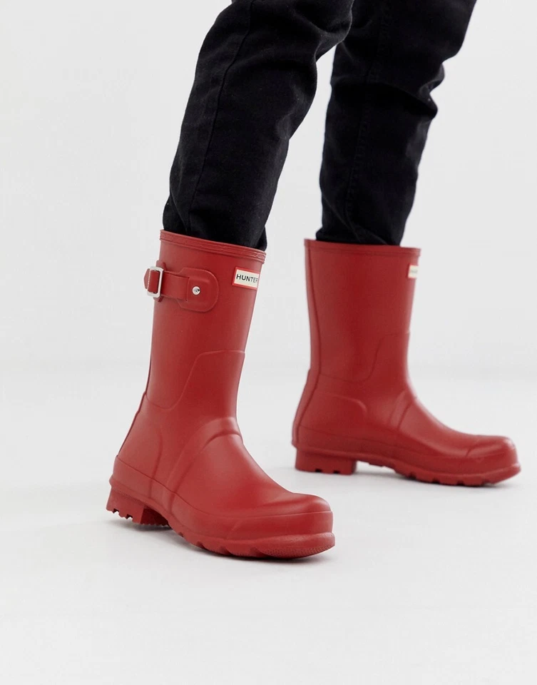 Mujeres Hunter Original Botas de Lluvia Cortas Rojas WFS1000RMA WFS1000RGL Nuevas Foto 1 de 1